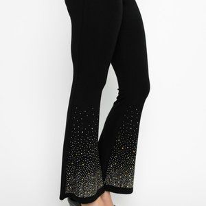 NEW VOCAL FLARED BELL BOTTOM BLACK bling pants leggings leisure wear SM-4X party